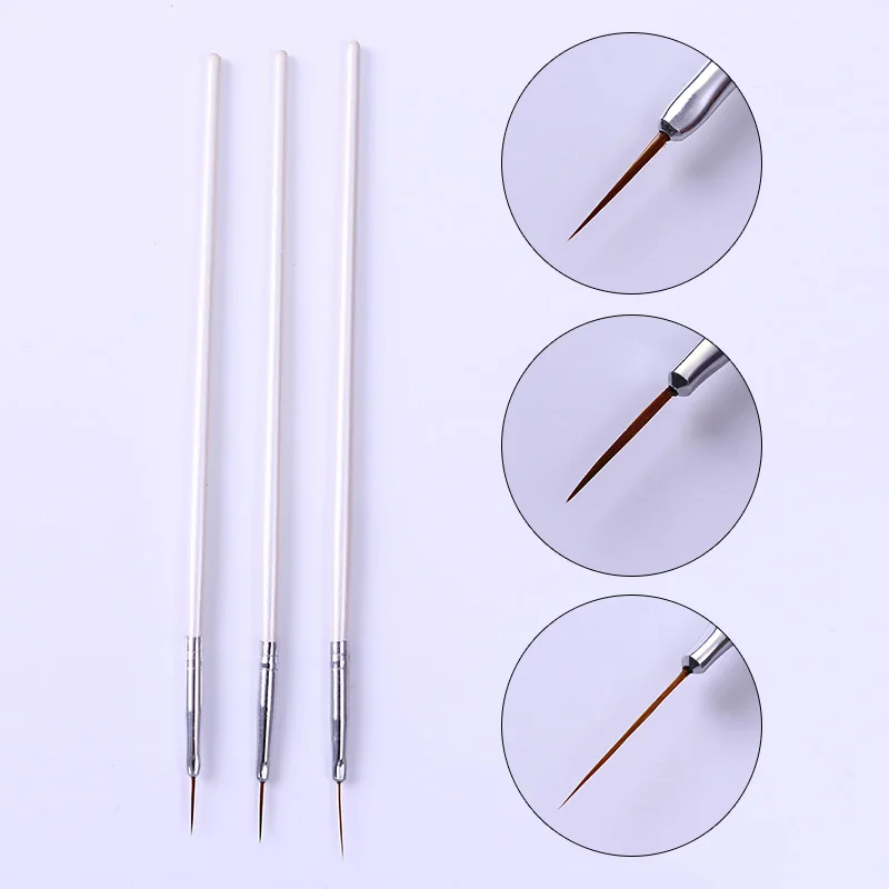 3pcs Nail Art Brush Set Ongle Liner Drawing Liner Pen Paint Brushes Tools Kit #24
3pcs Nail Art Brush Set Ongle Liner Drawing Liner Pen Paint Brushes Tools Kit #24
