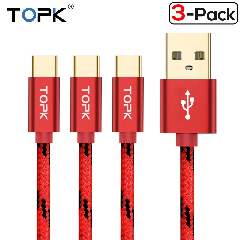 TOPK USB Type C Cable Nylon Line and Metal Plug Type-C Data Sync Cable For Samsung Galaxy S9 S8 Plus USB-C cables
TOPK USB Type C Cable Nylon Line and Metal Plug Type-C Data Sync Cable For Samsung Galaxy S9 S8 Plus USB-C cables