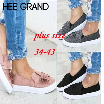 HEE GRAND 2018 New Women Flats Women Causal Slip-on Fashion Sneaker Solid Color Flat Loafer Soft Elegant Mujer Shoes XWD6999
HEE GRAND 2018 New Women Flats Women Causal Slip-on Fashion Sneaker Solid Color Flat Loafer Soft Elegant Mujer Shoes XWD6999