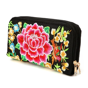 THINKTHENDO Designer Trend Embroidered Women Wallets Long Handmade Floral Canvas Coin Purse
THINKTHENDO Designer Trend Embroidered Women Wallets Long Handmade Floral Canvas Coin Purse