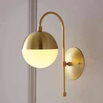 Nordic Copper Wall Lamp Modern Bedroom Led Light Glass Wall Sconce Bathroom Mirror Light Living Room Bedside Aisle Wall Light
Nordic Copper Wall Lamp Modern Bedroom Led Light Glass Wall Sconce Bathroom Mirror Light Living Room Bedside Aisle Wall Light