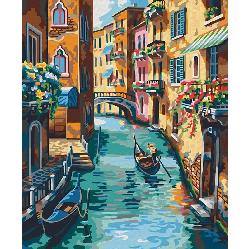 Painting By Numbers DIY Dropshipping 40x50 50x65cm A boat in Watertown Landscape Canvas Wedding Decoration Art picture Gift
Painting By Numbers DIY Dropshipping 40x50 50x65cm A boat in Watertown Landscape Canvas Wedding Decoration Art picture Gift