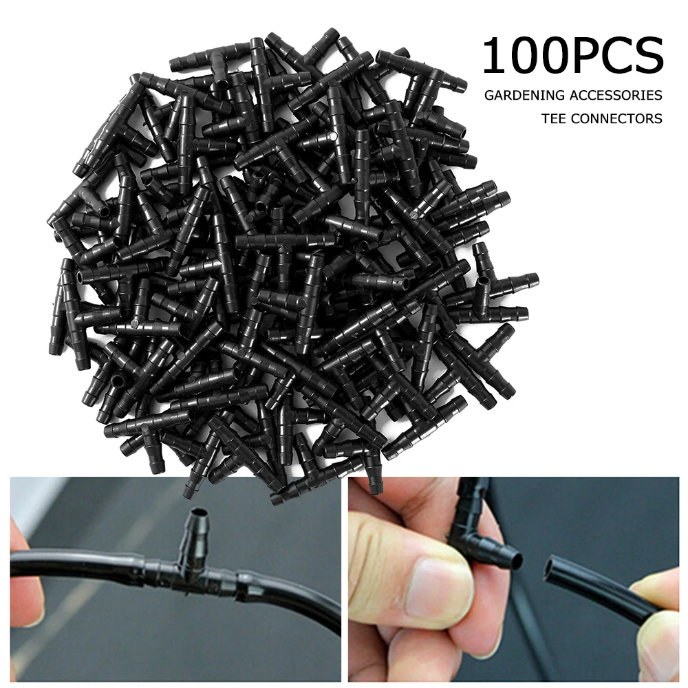 100 Pcs Sprinkler Irrigation 1/4 Inch Barb Tee Water Hose connectors Pipe Hose Fitting Joiner Drip System for 4mm Hose
100 Pcs Sprinkler Irrigation 1/4 Inch Barb Tee Water Hose connectors Pipe Hose Fitting Joiner Drip System for 4mm Hose
