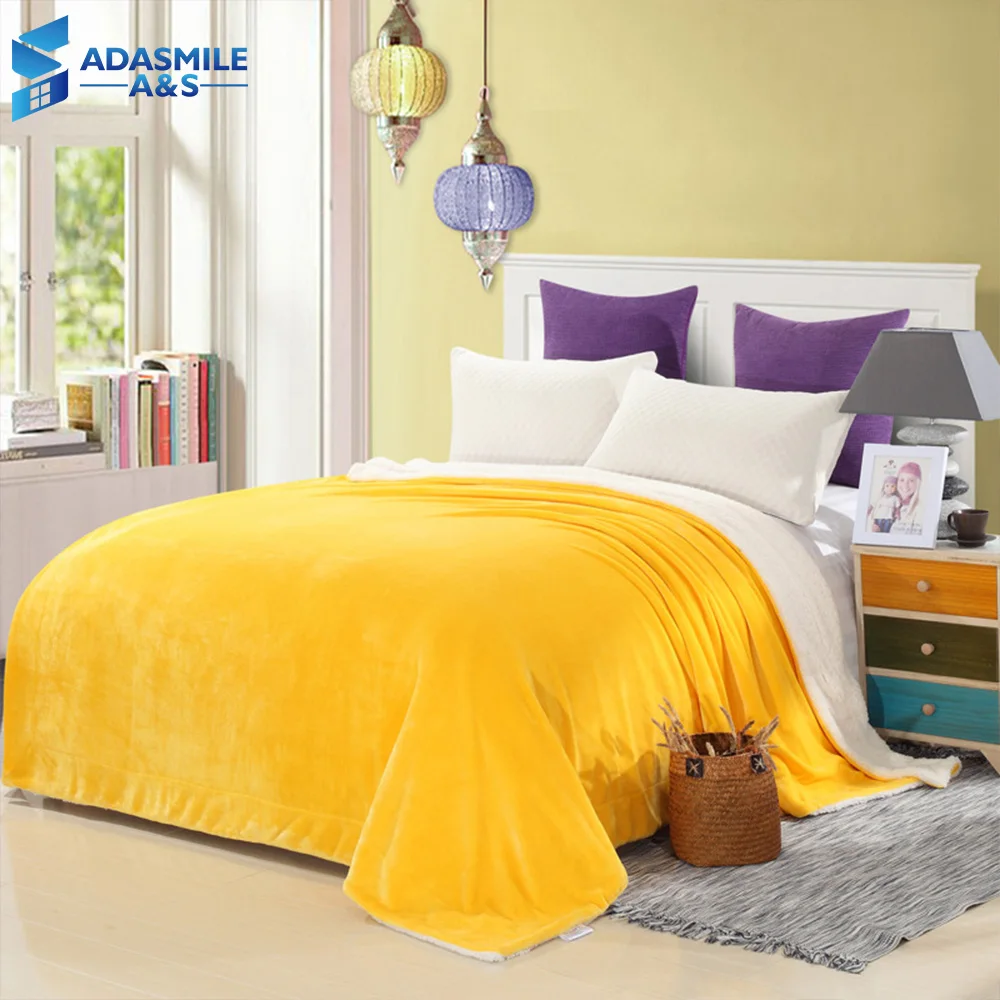 Modern Winter Warm Thick Composite Blanket Solid Yellow Fleece Velvet and Flannel Throws Sofa Lounge Fashion Throw and Blankets
Modern Winter Warm Thick Composite Blanket Solid Yellow Fleece Velvet and Flannel Throws Sofa Lounge Fashion Throw and Blankets