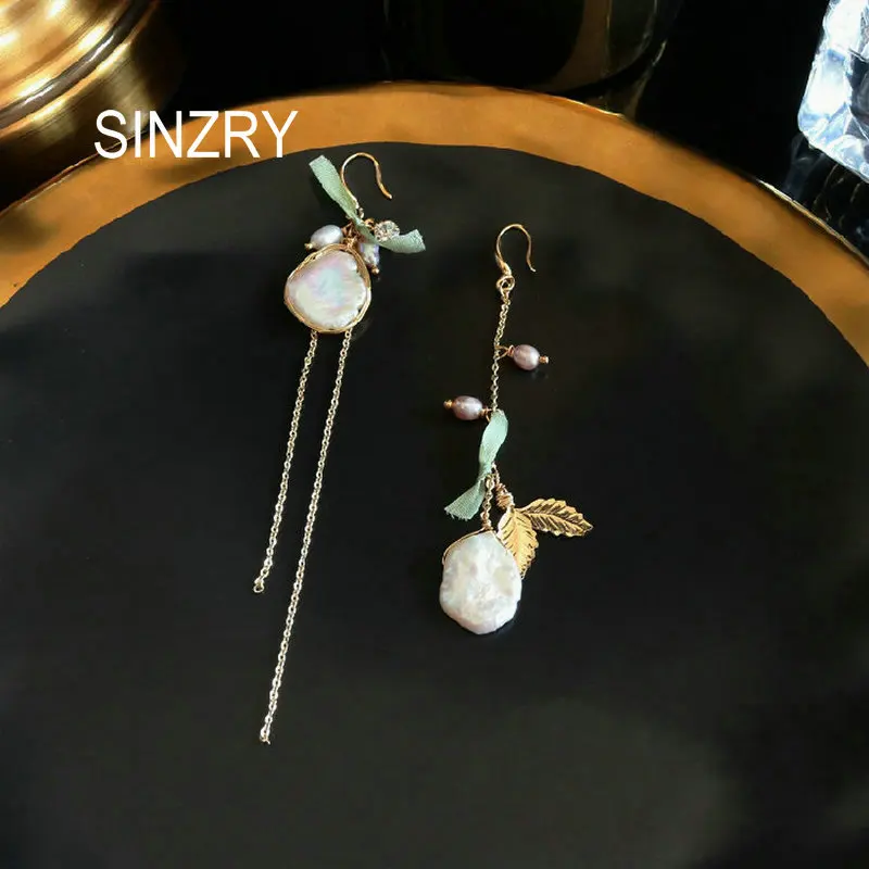 SINZRY Creative Natural Fresh Water Baroque flat Pearl Drop Earrings For Women Party Asymmetrical sweety Dangle Earrings
SINZRY Creative Natural Fresh Water Baroque flat Pearl Drop Earrings For Women Party Asymmetrical sweety Dangle Earrings