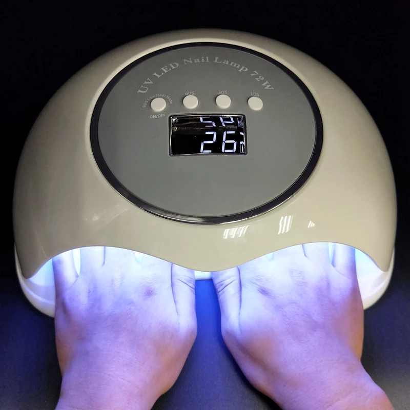 72W Highest Power Nail Lamp Double LED Source Largest Space LED/UV UV Lamp LED Gel Polish Curing Tool With Motion Sensor
72W Highest Power Nail Lamp Double LED Source Largest Space LED/UV UV Lamp LED Gel Polish Curing Tool With Motion Sensor