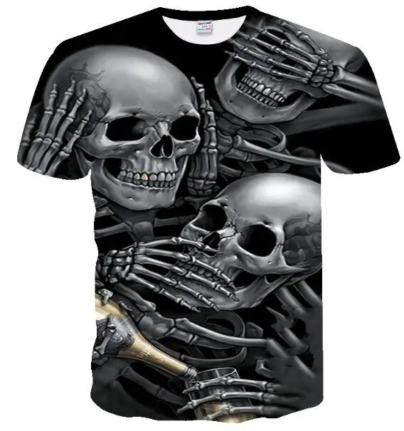 new Women/Men's 3D Skull T Shirt Men Short Sleeve Printed Men Casual Boy T-shirts Cartoon Hip hop T Shirts Graphic Shirt
new Women/Men's 3D Skull T Shirt Men Short Sleeve Printed Men Casual Boy T-shirts Cartoon Hip hop T Shirts Graphic Shirt