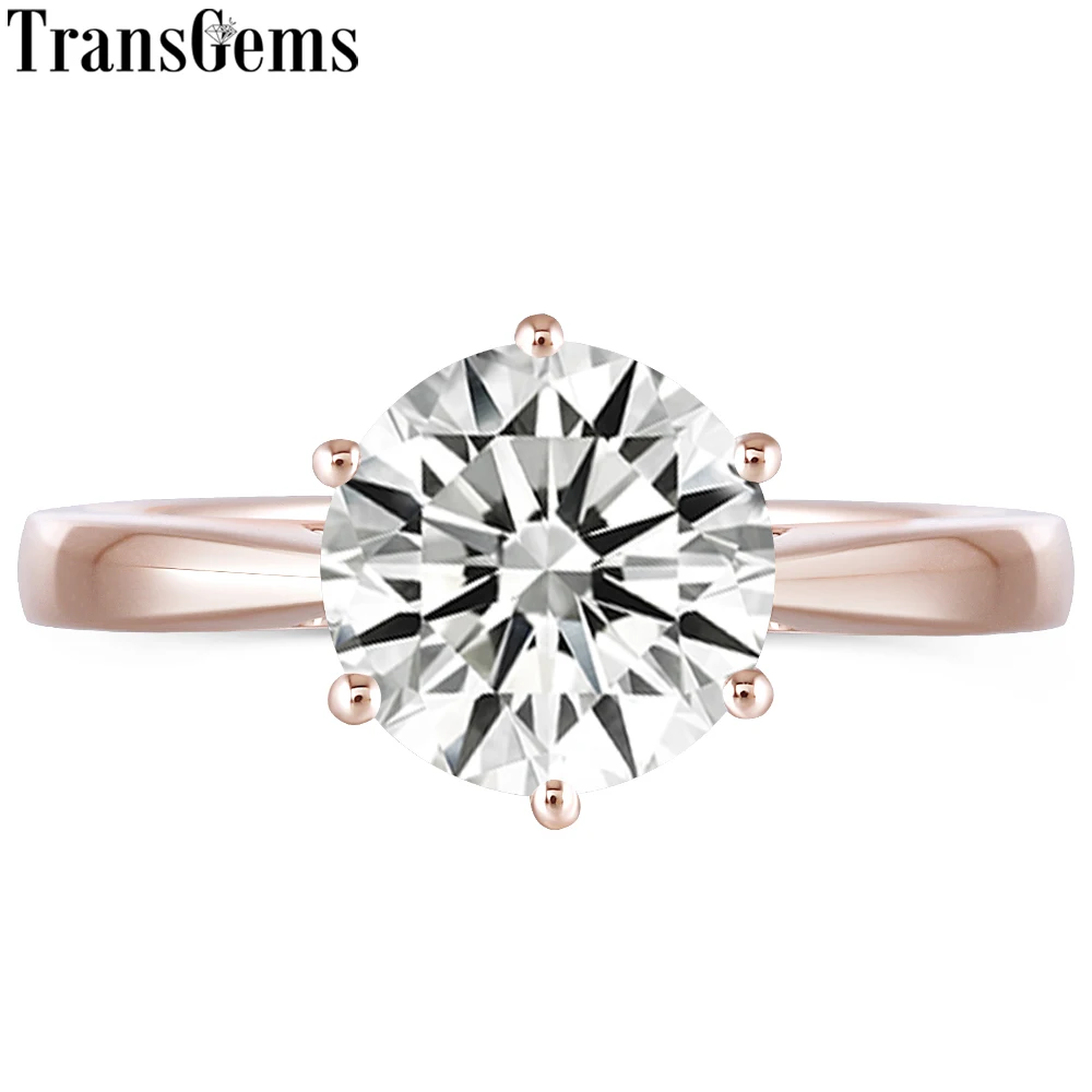 Transgems Classic 10K Rose Gold 3ct 3 Carats 9mm GH Color Moissanite Solitaire Engagement Anniversary Ring for Women Wedding
Transgems Classic 10K Rose Gold 3ct 3 Carats 9mm GH Color Moissanite Solitaire Engagement Anniversary Ring for Women Wedding