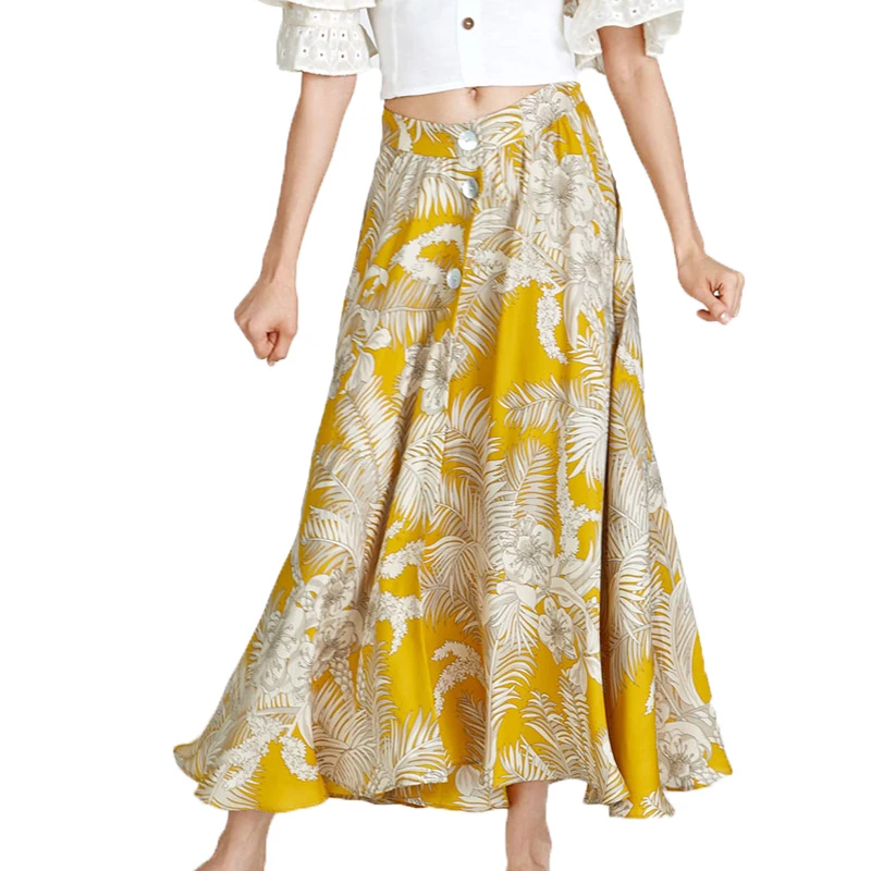 Summer skirts womens clothing 2019 casual print long skirt asymmetrical yellow skirt high waist skirt
Summer skirts womens clothing 2019 casual print long skirt asymmetrical yellow skirt high waist skirt