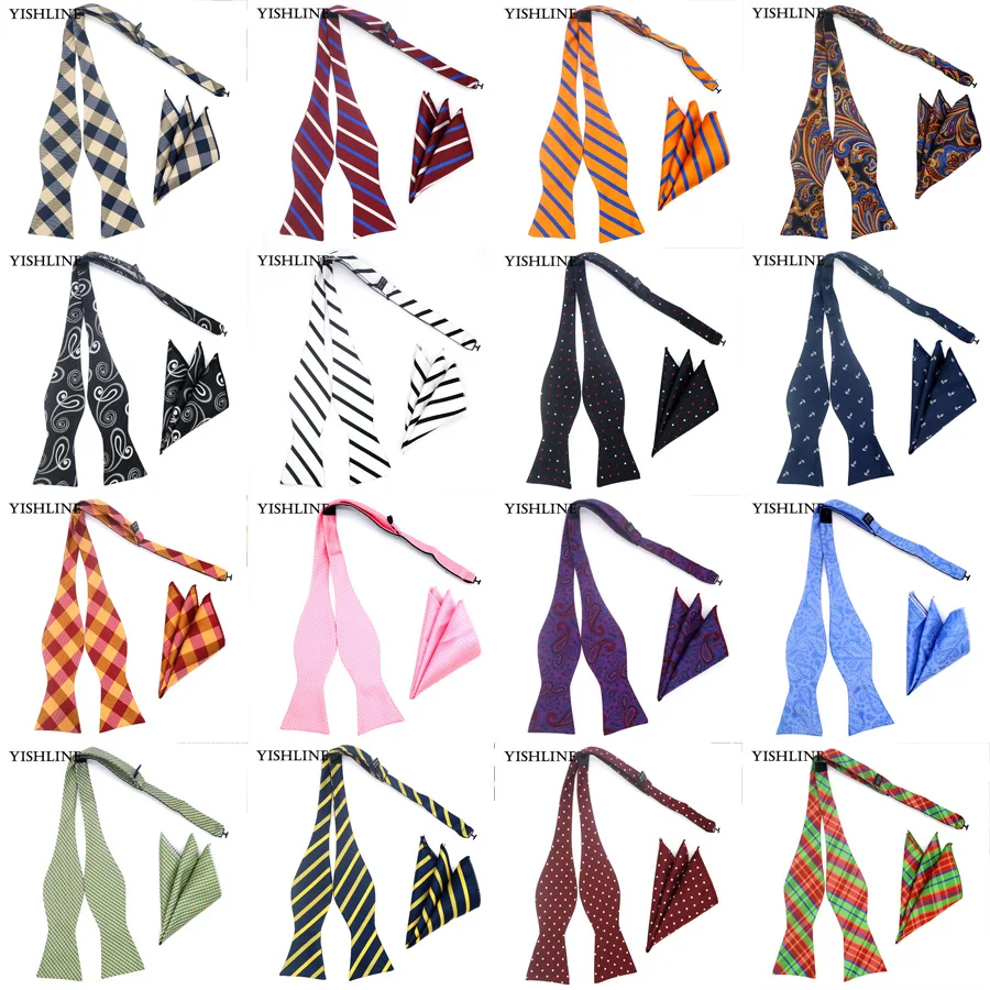 GHL 21-36 100% Silk Self Tied Bow Tie Set Adjustable Bowtie Handkerchief Set Paisley Plaid Stripe Hanky Butterfly Wedding Party
GHL 21-36 100% Silk Self Tied Bow Tie Set Adjustable Bowtie Handkerchief Set Paisley Plaid Stripe Hanky Butterfly Wedding Party