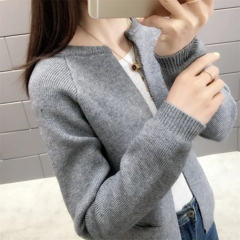 2019 spring new outside gentle wind round neck long-sleeved sweater women's cardigan short coat female sweater
2019 spring new outside gentle wind round neck long-sleeved sweater women's cardigan short coat female sweater