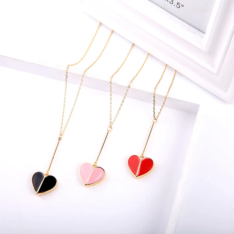 3 Colors Enamel Exquisite Pendants Necklaces Sweet Hearts Short Necklaces For Women Gift Fashion Jewelry Drop Shipping Accessory
3 Colors Enamel Exquisite Pendants Necklaces Sweet Hearts Short Necklaces For Women Gift Fashion Jewelry Drop Shipping Accessory