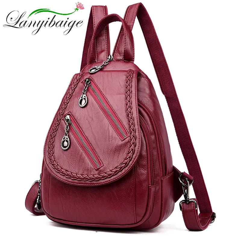 Women Multifunction Backpack Female Leather Chest Bag Large Capacity Double zipper Backpack School Bag for Girl Travel Back Pack
Women Multifunction Backpack Female Leather Chest Bag Large Capacity Double zipper Backpack School Bag for Girl Travel Back Pack