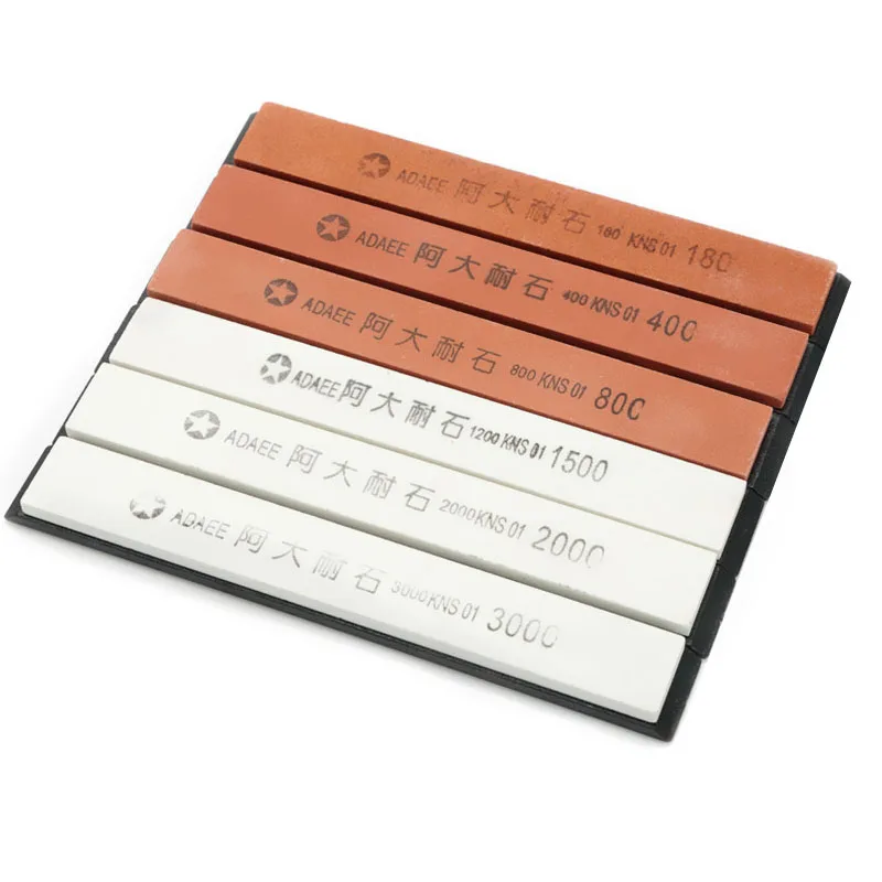 6Pcs/Set Knife Sharpener Sharpening Stones Fixed Angle Portable Sharpener Whetstone 180#400#800#1500#2000#3000 Kitchen Tools
6Pcs/Set Knife Sharpener Sharpening Stones Fixed Angle Portable Sharpener Whetstone 180#400#800#1500#2000#3000 Kitchen Tools