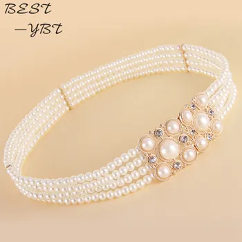 Korean Fashion Beaded Buckle Elastic Elegant Delicate Elastic Wide Diamond Decoration Lady Pearl Girdle Ceinture Femme
Korean Fashion Beaded Buckle Elastic Elegant Delicate Elastic Wide Diamond Decoration Lady Pearl Girdle Ceinture Femme