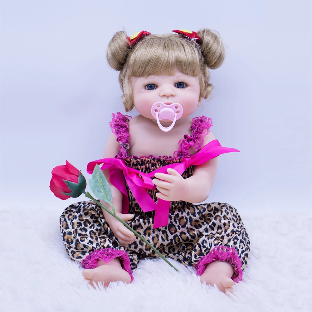 23'' Reborn Baby Full Body Silicone DIY Toys blue eyes Princess With Nice flower Playmates Baby Doll For Kids gift Boneca Reborn
23'' Reborn Baby Full Body Silicone DIY Toys blue eyes Princess With Nice flower Playmates Baby Doll For Kids gift Boneca Reborn