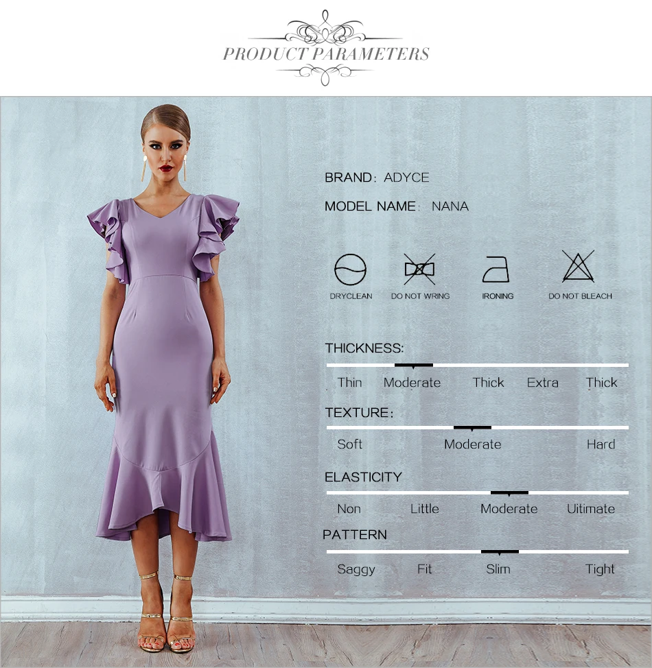 violet Ruffle Sleeveless Backless Bodycon Midi Dresses
