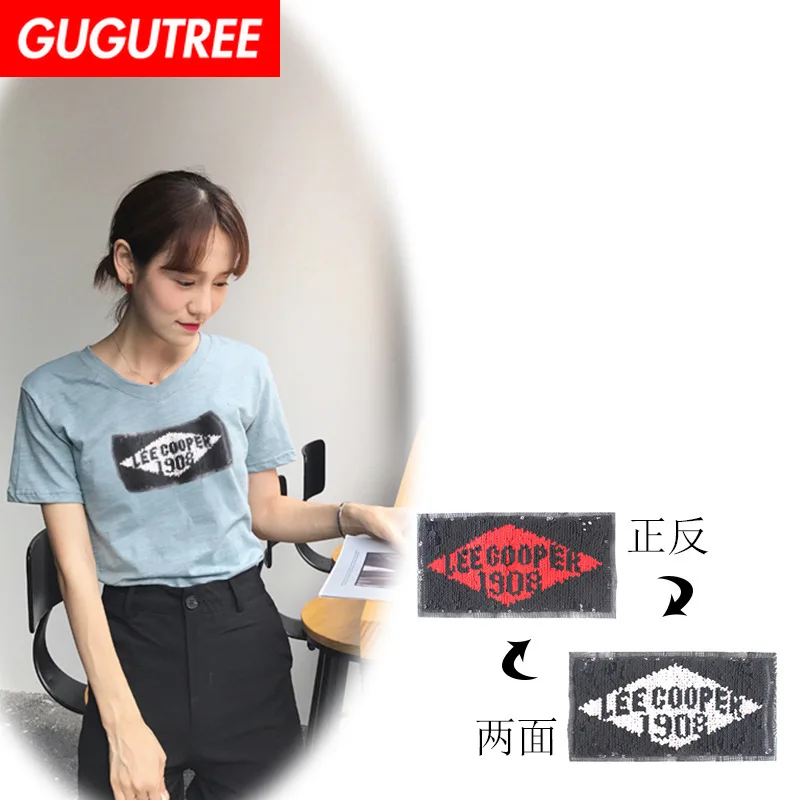 GUGUTREE embroidery Sequins big alphabet patches letter patches badges applique patches for clothing XC-141
GUGUTREE embroidery Sequins big alphabet patches letter patches badges applique patches for clothing XC-141