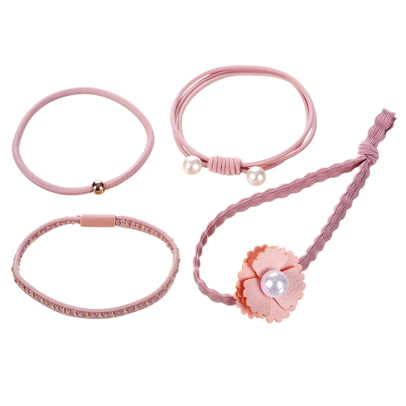 4pcs-Fashion-Korea-Flower-Hair-Tie-Set-Girls-Hair-Accessories-Female-Hair-Bands-Pearl-Headband-Bows (2)