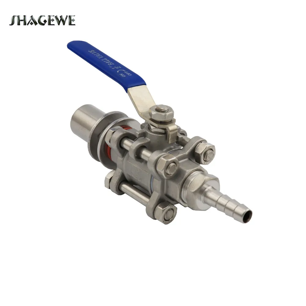 Fully Sanitary Welded Ball Valve Stainless Steel With 1/2" Hose Barb Pipe & Flat Washer Kettle Ball Value Home Brew Accessories
Fully Sanitary Welded Ball Valve Stainless Steel With 1/2" Hose Barb Pipe & Flat Washer Kettle Ball Value Home Brew Accessories