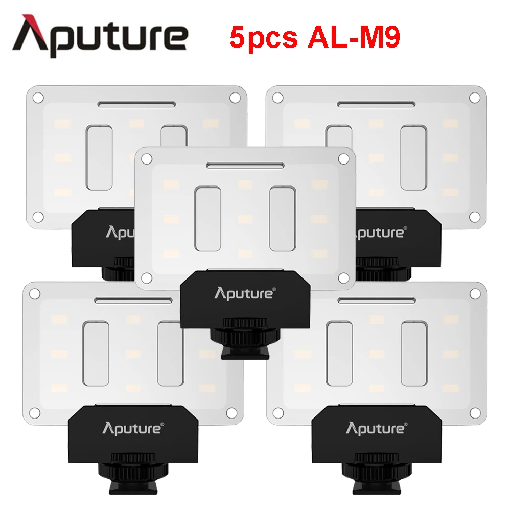 Aputure 5Pcs/set AL-M9 LED Video Light TLCI/CRI 95+ pockable on-camera fill light Pocket sized Tiny LED Light Accept bargaining
Aputure 5Pcs/set AL-M9 LED Video Light TLCI/CRI 95+ pockable on-camera fill light Pocket sized Tiny LED Light Accept bargaining