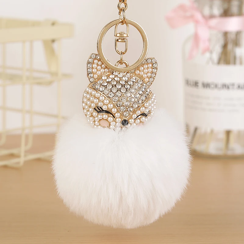 Fashion Rhinestones Cute Faux Rabbit Fur Ball Plush Keychain Car Key Chain for Women Bag Pendant Holder EH884
Fashion Rhinestones Cute Faux Rabbit Fur Ball Plush Keychain Car Key Chain for Women Bag Pendant Holder EH884