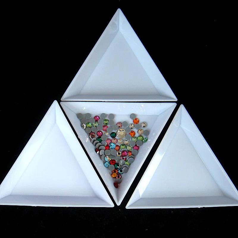 Tri-angle Crystal Stone Jewelry Plate 10pcs/lot Plastic Acrylic Cosmetic Nail Art Box Case Storage Container Diy Tools Y2667
Tri-angle Crystal Stone Jewelry Plate 10pcs/lot Plastic Acrylic Cosmetic Nail Art Box Case Storage Container Diy Tools Y2667
