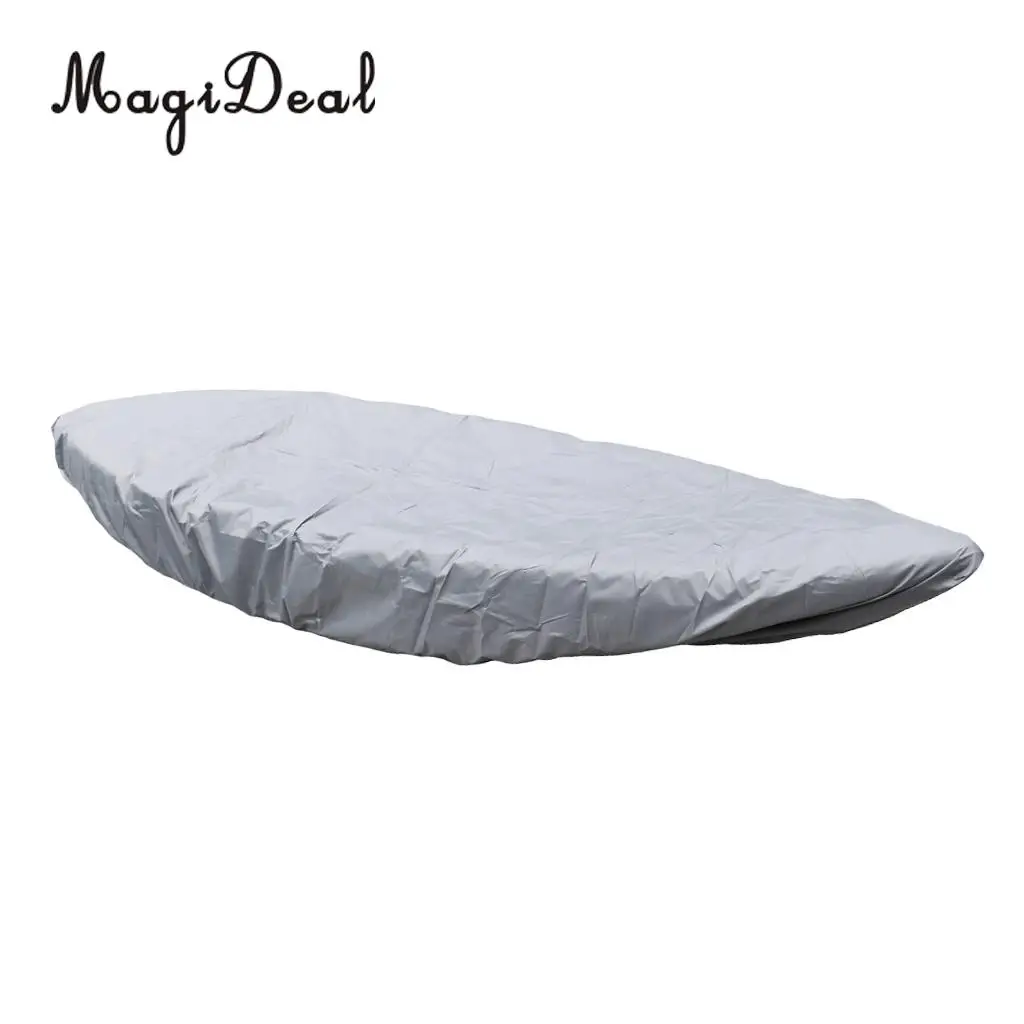 Waterproof UV & Sun Protection Kayak Cover Protector Shield Storage & Elastic Bottom Hem for Outdoor/Towing/Beach/Backyard