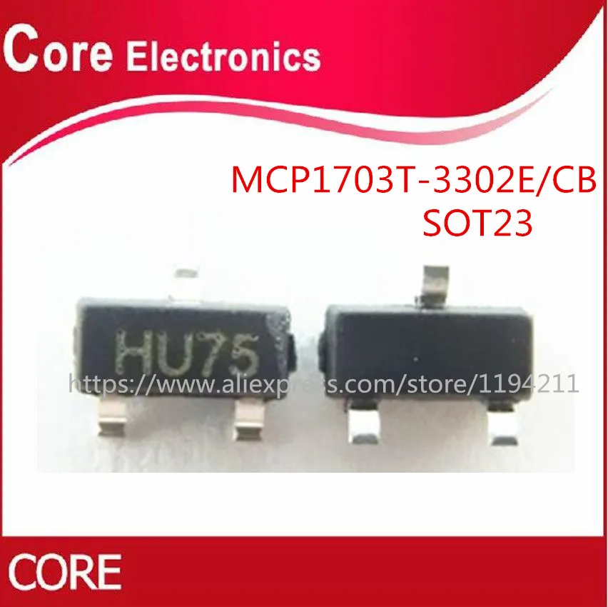 200 шт. MCP1703T-3302E/CB SOT-23 3 V SOT23 MCP1703T Новинка | Электронные компоненты и принадлежности