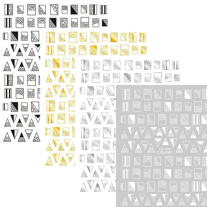 Newest CB sereis CB-096 triangle rectangle 3d nail art sticker nail decal stamping export japan
Newest CB sereis CB-096 triangle rectangle 3d nail art sticker nail decal stamping export japan