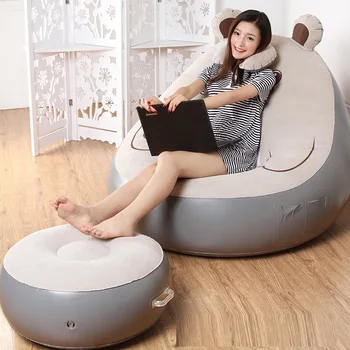 Bear Design Flocked PVC Inflatable Living Sofa Lounge Air Chair With Foot Rest Ottoma Stool Holder Pocket Indoor Outdoor R1344
Bear Design Flocked PVC Inflatable Living Sofa Lounge Air Chair With Foot Rest Ottoma Stool Holder Pocket Indoor Outdoor R1344