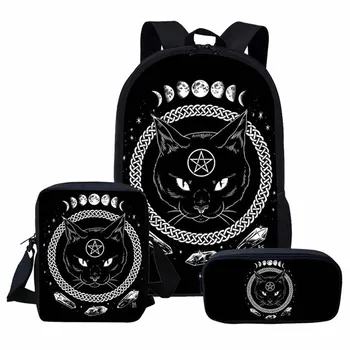 Black Cat Print Book Bag Large Capacity Schoolbag for Teenager Girls 3Pcs/Set School Rucksack Children Backpack
Black Cat Print Book Bag Large Capacity Schoolbag for Teenager Girls 3Pcs/Set School Rucksack Children Backpack