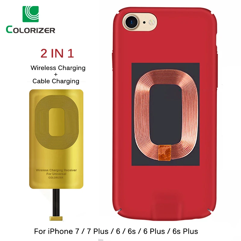 Wireless Charging Receiver For iPhone 6 6s 7 7 Plus 2 IN 1 Qi Wireless And Cable Charger Receiver For iphone Charger Case Cover 
Wireless Charging Receiver For iPhone 6 6s 7 7 Plus 2 IN 1 Qi Wireless And Cable Charger Receiver For iphone Charger Case Cover