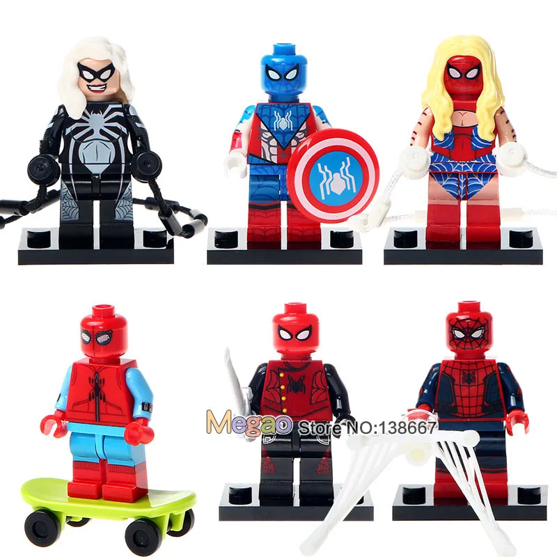 Single Sale Spider-homecoming Captian Spider Woman Biker With Sword Spiderman Building Blocks Super Heroes Children Gift Toys
Single Sale Spider-homecoming Captian Spider Woman Biker With Sword Spiderman Building Blocks Super Heroes Children Gift Toys