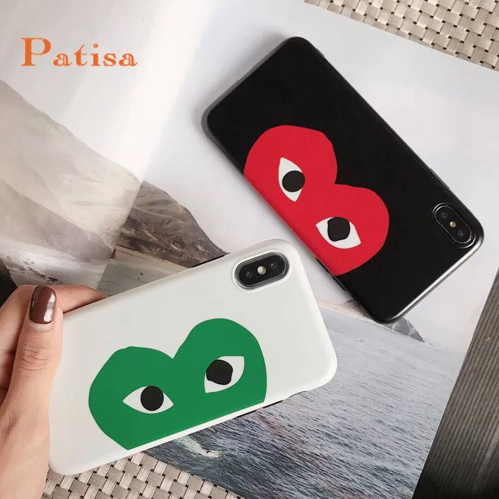 New For iphone 6 7 8 Plus XR XS Max Case Fashion Japan Tide Brand CDG PLAY Comme Des Garcons Loving Eyes Cover For iphone X Case
New For iphone 6 7 8 Plus XR XS Max Case Fashion Japan Tide Brand CDG PLAY Comme Des Garcons Loving Eyes Cover For iphone X Case