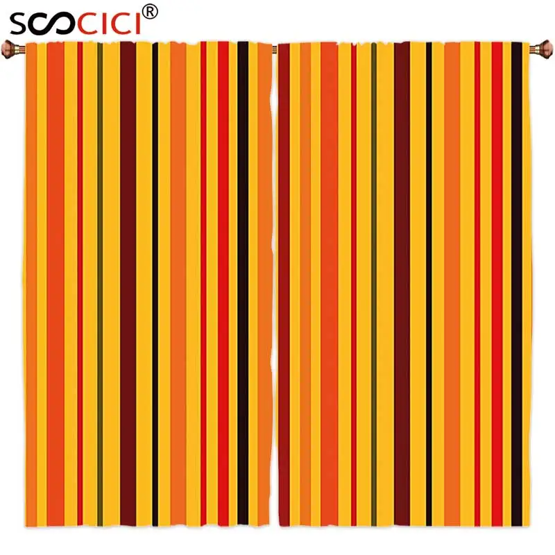 Window Curtains Treatments 2 Panels,Abstract Vertical Colorful Straight Lines Geometric Vibrant Stripes Design Orange Marigold
Window Curtains Treatments 2 Panels,Abstract Vertical Colorful Straight Lines Geometric Vibrant Stripes Design Orange Marigold