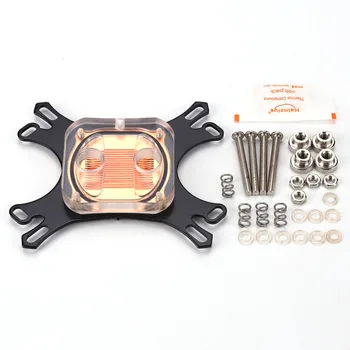 Transparent CPU Water Block Waterblock Copper Base CPU Water Cooler Computer PC Cooling Radiator for Intel for AMD with Screws
Transparent CPU Water Block Waterblock Copper Base CPU Water Cooler Computer PC Cooling Radiator for Intel for AMD with Screws