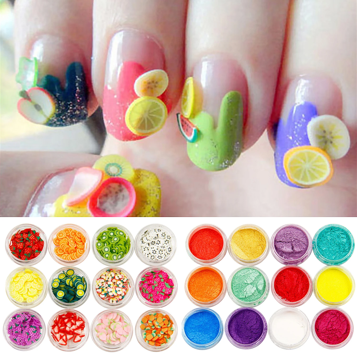 DIY Crafts Supplies Kit 12pcs Fruit Slice Jars 12 Colors Colorant Pigments Mica Pearl Powder for Nail Art Slime Making
DIY Crafts Supplies Kit 12pcs Fruit Slice Jars 12 Colors Colorant Pigments Mica Pearl Powder for Nail Art Slime Making