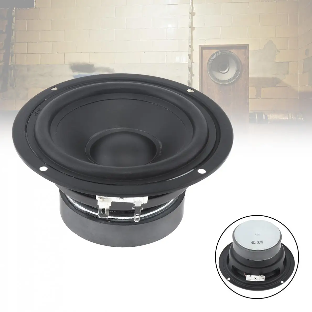 4.5 Inch 30W Rubber LoudSpeaker Waterproof Midrange Woofer Low Frequency with Bluetooth DIY 1PC for Outdoors Bathroom Car Audio
4.5 Inch 30W Rubber LoudSpeaker Waterproof Midrange Woofer Low Frequency with Bluetooth DIY 1PC for Outdoors Bathroom Car Audio