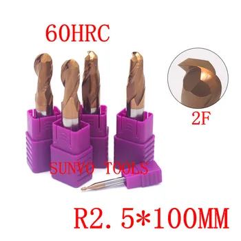3PCS HRC60 R2.5 HRC55 Tungsten Steel Carbide double flute End Mill Bit Milling Cutter Tools Ball Nose CNC Router 5mm
3PCS HRC60 R2.5 HRC55 Tungsten Steel Carbide double flute End Mill Bit Milling Cutter Tools Ball Nose CNC Router 5mm