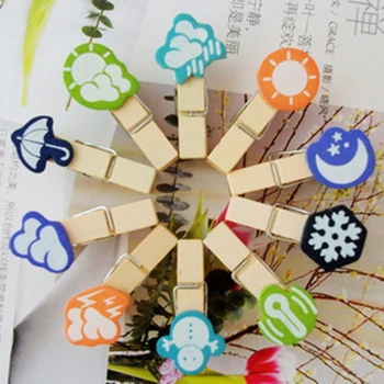 10 pcs/lot DIY Cute Weather Design Wood Clips Bookmark Memo Clip Folder Labels Casual Clip Handmade Photo Clip
10 pcs/lot DIY Cute Weather Design Wood Clips Bookmark Memo Clip Folder Labels Casual Clip Handmade Photo Clip