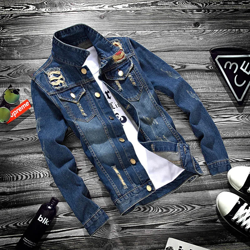Fashion 2017 Spring Autumn Distressed Ripped Casual Denim Teenager jacket Men Long Sleeve Hip Hop Shirt Youth Students Thin Coat
Fashion 2017 Spring Autumn Distressed Ripped Casual Denim Teenager jacket Men Long Sleeve Hip Hop Shirt Youth Students Thin Coat