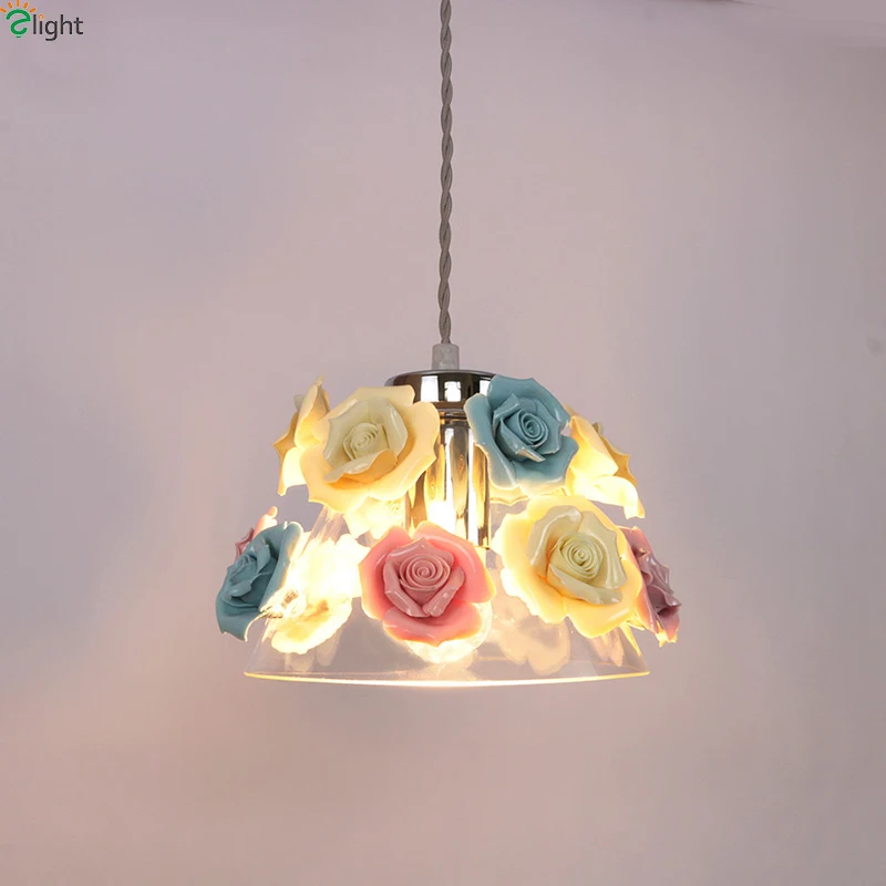 Modern Glass Led Pendant Lights Dining Room Ceramic Flowers Led Pendant Light Bedroom Led Pendant Lamp Hanging Light Fixtures
Modern Glass Led Pendant Lights Dining Room Ceramic Flowers Led Pendant Light Bedroom Led Pendant Lamp Hanging Light Fixtures