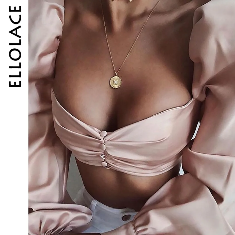 Ellolace Pink Women's Blouse Puff Long Sleeve Shirt Tunic Square Neck Cropped Top Women's Shirt Female Clothes 2019 Satin Blouse
Ellolace Pink Women's Blouse Puff Long Sleeve Shirt Tunic Square Neck Cropped Top Women's Shirt Female Clothes 2019 Satin Blouse