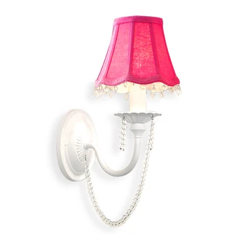 European Creative Fabric Shade Wall Light E14 Modern Crystal Wall Lamp Children's Room Girl's Bedroom Bedside Wall Sconces WL277 
European Creative Fabric Shade Wall Light E14 Modern Crystal Wall Lamp Children's Room Girl's Bedroom Bedside Wall Sconces WL277