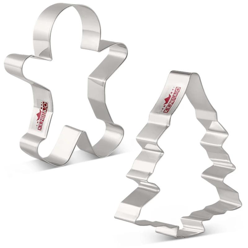 KENIAO Christmas Tree and Gingerbread Man Cookie Cutter Set - 2PC - Christmas Biscuit and Fondant Cutters - Stainless Steel
KENIAO Christmas Tree and Gingerbread Man Cookie Cutter Set - 2PC - Christmas Biscuit and Fondant Cutters - Stainless Steel