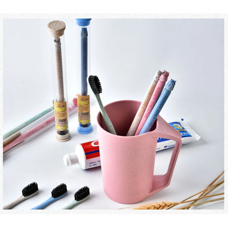 NEW Wheat Straw Travel Toothbrush Handle Bamboo Charcoal Dental Tongue Cleaner Toothbrush Soft Portable Tool Random Color
NEW Wheat Straw Travel Toothbrush Handle Bamboo Charcoal Dental Tongue Cleaner Toothbrush Soft Portable Tool Random Color