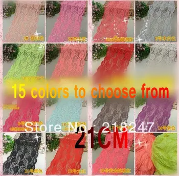 Color ultra Soft Lace thickening decoration ribbon elastic lace decoration 21cm Free Shipping 10meter
Color ultra Soft Lace thickening decoration ribbon elastic lace decoration 21cm Free Shipping 10meter