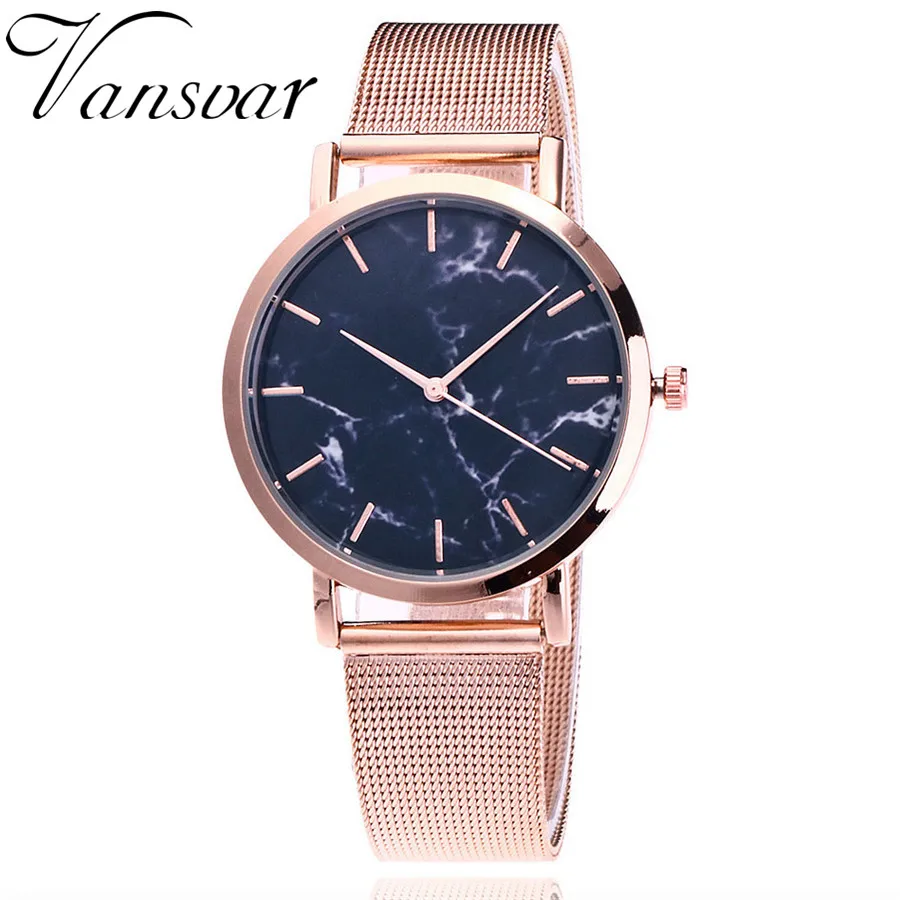 Vansvar Brand Fashion Silver And Gold Mesh Band Creative Marble Wrist Watch Casual Women Quartz Watches Gift Relogio Feminino
Vansvar Brand Fashion Silver And Gold Mesh Band Creative Marble Wrist Watch Casual Women Quartz Watches Gift Relogio Feminino