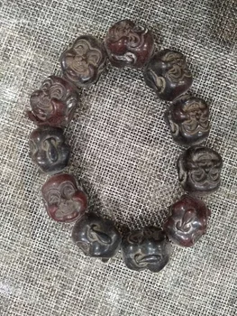 Antique collection horn bone carving Buddha head String Bracelet hand
Antique collection horn bone carving Buddha head String Bracelet hand